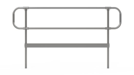 Interclamp 4030 D48 2m Ground Mount Handrail Kit - Flat View Image