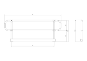 Interclamp 4030 D48 2m Handrail Kit 1- Technical Dimensions Image