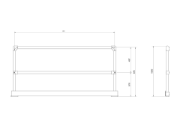 Interclamp 4030 D48 2m Handrail Kit 2 - Technical Dimensions Image