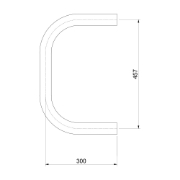 Interclamp 721D48 Handrail Return Bend - Technical Dimensions