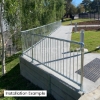 Interclamp modular pedestrian barrier balustrade installation example
