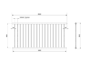 Interclamp 2m Pedestrian Barrier - Technical Dimensions