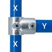 Interclamp 101R Reducing Short Tee Tube Clamp Handrail Fitting - Horizontal