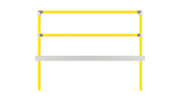 Interclamp 4030 D48 2m Ground Embedment Handrail Kit 2 - Flat View Image