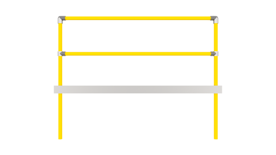 Interclamp 4030 D48 2m Ground Embedment Handrail Kit 2 - Flat View Image