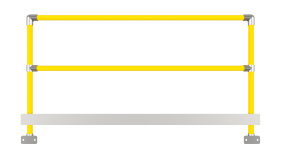 Interclamp 4030 D48 2m Side Mount Handrail Kit 2 - Flat View Image