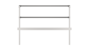 Interclamp 4030 D48 2m Ground Embedment Handrail Kit 2 - Flat View Image Interclamp 4030 D48 2m Ground Embedment Handrail Kit 2 - Flat View Image