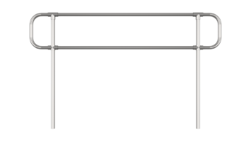 Interclamp 4020 D48 2m Ground Embedment Handrail Kit with D return ends Interclamp 4020 D48 2m Ground Embedment Handrail Kit with D return ends