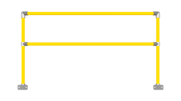 Interclamp 4020 D48 2m Side Mount Handrail Kit - Safety Yellow Interclamp 4020 D48 2m Side Mount Handrail Kit - Safety Yellow