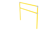 Interclamp 4020 D48 2m Ground Embedment Handrail Kit - Safety Yellow