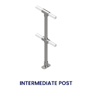 Interclamp 4020 Style Intermediate Handrail Post