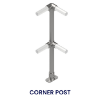 Interclamp 4020 Style Corner Handrail Post