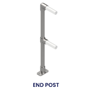 Interclamp 4020 Style End Handrail Post