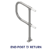 Interclamp 4020 Style End 'D' Return Handrail Post