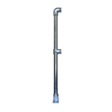 Interclamp 4020-FL-02 tube clamp modular handrail stanchion - end post Interclamp 4020-FL-02 tube clamp modular handrail stanchion - end post