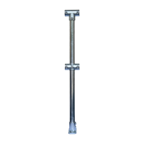 Interclamp 4020-FL-03 tube clamp modular handrail stanchion - mid post