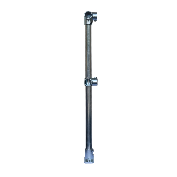 Interclamp 4020-FL-04 tube clamp modular handrail stanchion - corner post