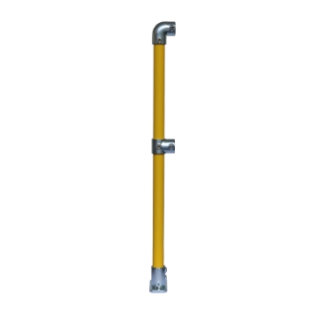 Interclamp 4020-FL-02Y modular tube clamp handrail stanchion end post (Safety Yellow) Interclamp 4020-FL-02Y modular tube clamp handrail stanchion end post (Safety Yellow)