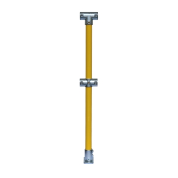 Interclamp 4020-FL-03Y modular tube clamp handrail stanchion mid post (Safety Yellow) Interclamp 4020-FL-03Y modular tube clamp handrail stanchion mid post (Safety Yellow)