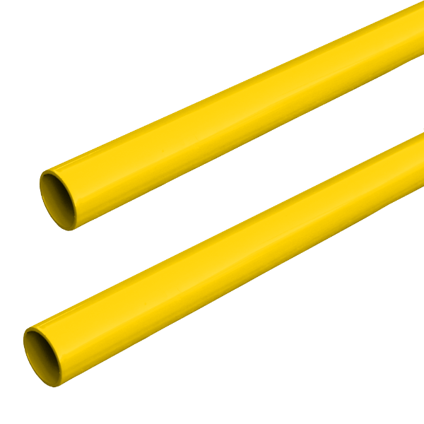 Interclamp D48 (48.3mm OD) Safety Yellow 2000mm Handrail Tube Section (Top Rail and Mid Rail)